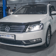 Volkswagen Passat B7 улучшение света фар, bi led линзы