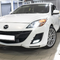 Улучшение света фар и установка Би линз на Mazda 3