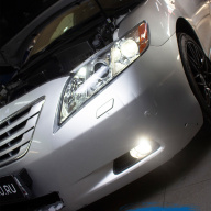 Toyota Camry XV40 - замена линз, установка дхо и противотуманных фар