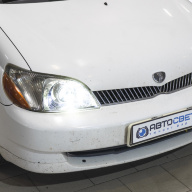 Установка линз в фары Toyota Platz