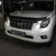 Toyota Land Cruiser Prado 150 замена старых линз на новые Aozoom A7