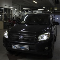 Toyota RAV 4 Установка Светодиодных линз Hella 3R