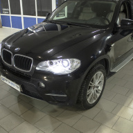 BMW X5 E70 замена линз в фарах на bi-led AOZOOM