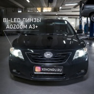 Toyota Camry VI (XV40) - замена штатных выгоревших линз на BI-LED AOZOOM A3+