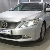 Замена штатных линз на светодиодные Toyota Camry XV50