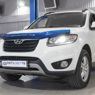 Hyundai Santa Fe - улучшение света фар, меняем штатные линзы