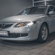 Mazda 6 GG - замена галогеновых линз в ближнем свете фар на bi-led