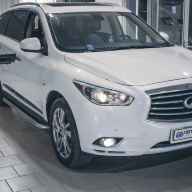 Infiniti JX35 - замена ксеноновых линз на светодиодные bi-led модули теплого освещения.