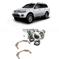 Биксеноновые линзы на Mitsubishi Pajero Sport