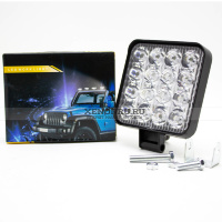 Фара противотуманная тюнинговая 12V-24V 48W 16 LED "GRANDE LIGHT" (квадрат, направленный свет)