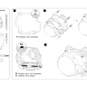Переходные рамки для замены линз в Volkswagen Passat B6 (2005-2008) (ксенон) на билинзы HELLA 3R, 5R - 