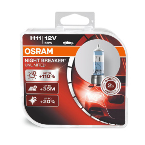 Галогеновые лампы H11 OSRAM Night Breaker Unlimited +110% 64211NBU-HCB Галогеновые лампы H11 OSRAM Night Breaker Unlimited 64211NBU-HCB
